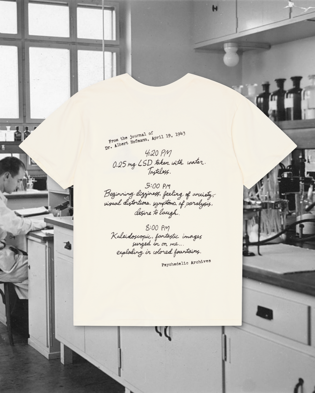 Bicycle Day Albert Hofmann's Journal T-Shirt